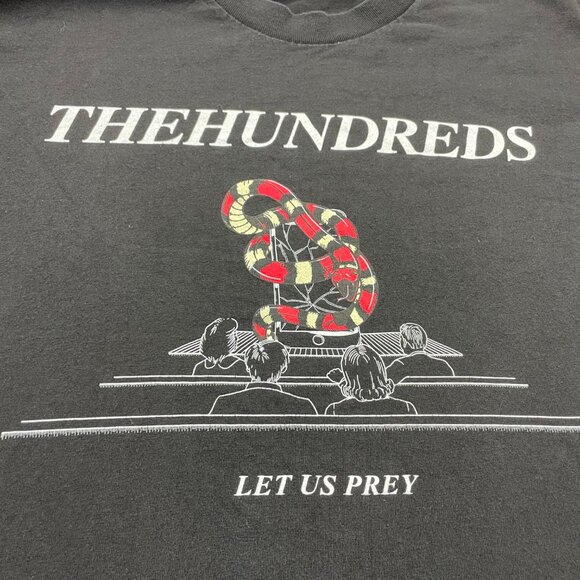 The Hundreds T-Shirt Men Large L Black Graphic Print Spelled Out Let Us Prey - Picture 2 of 8